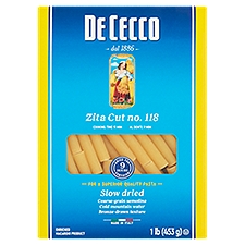 De Cecco Pasta, Zita Cut No. 118, 16 Ounce