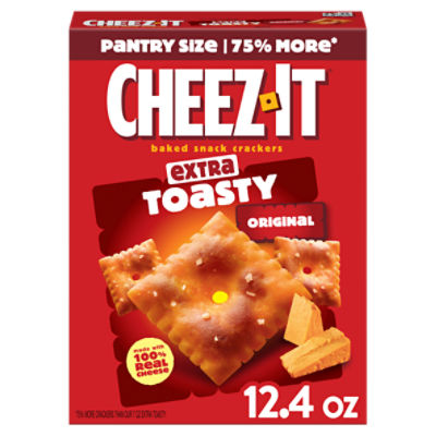 Cheez-It Extra Toasty Original Baked Snack Crackers Pantry Size, 12.4 oz