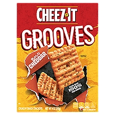 Cheez-It Grooves Bold Cheddar, Crunchy Snack Crackers, 9 Ounce