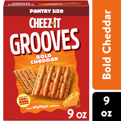 Cheez-It Grooves Bold Cheddar Cheese Crackers, 9 oz