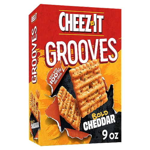 Cheez-It Grooves Bold Cheddar Cheese Crackers, 9 oz