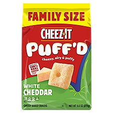 Cheez-It Puff'd White Cheddar Cheesy Baked Snacks Family Size, 9.6 oz