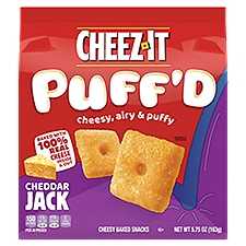 Cheez-It Puff'd Cheddar Jack Cheesy Baked Snacks, 5.75 oz