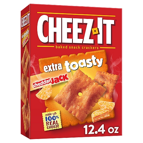 Cheez-It Extra Toasty Cheddar Jack Cheese Crackers, 12.4 oz