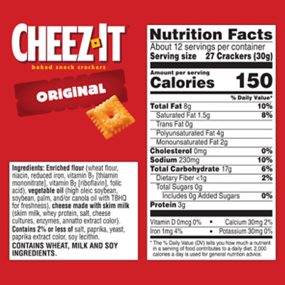 Cheez-It Original Baked Snack Crackers Pantry Size, 12.4 oz Image 5 of 12