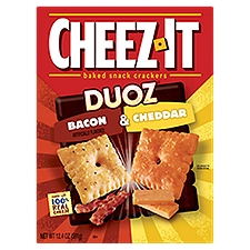 Cheez-It Duoz Bacon & Cheddar Baked Snack Crackers, 12.4 oz
