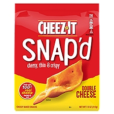 Cheez-It Snap'd Double Cheese, Cheesy Baked Snacks, 7.5 Ounce