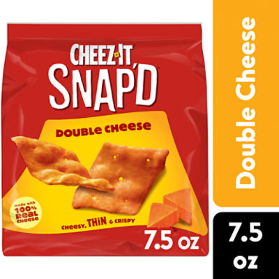 CheezIt Snap'd Double Cheese Cracker Chips, 7.5 oz