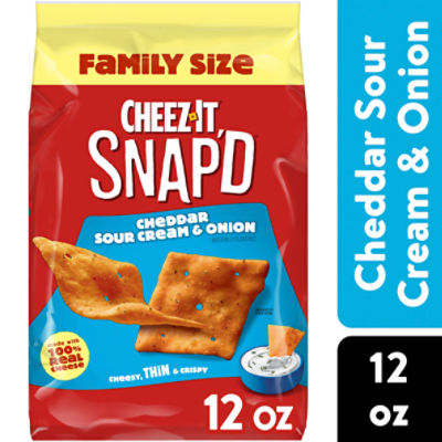 CheezIt Snap'd Cheddar Sour Cream Onion Cheese Cracker Chips, 12 oz ShopRite