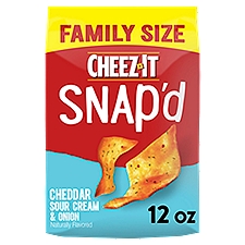 Cheez-It Snap'd Cheddar Sour Cream Onion Cheese Cracker Chips, 12 oz, 12 Ounce