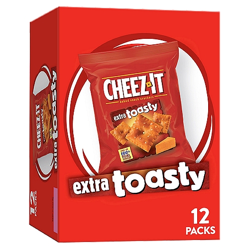Cheez-It Extra Toasty Cheese Crackers, 12 oz, 12 Count