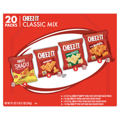 Cheez-It Variety Pack Cheese Crackers, 19.1 oz, 20 Count