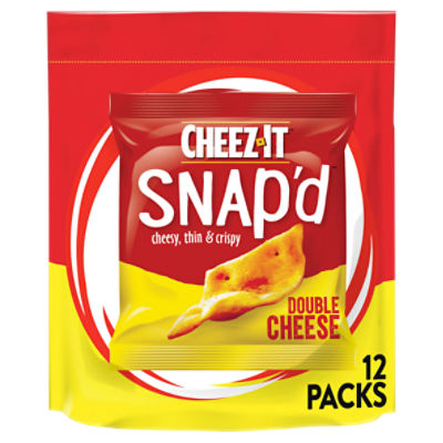 CheezIt Snap'd Double Cheese Cheese Cracker Chips, 9 oz, 12 Count