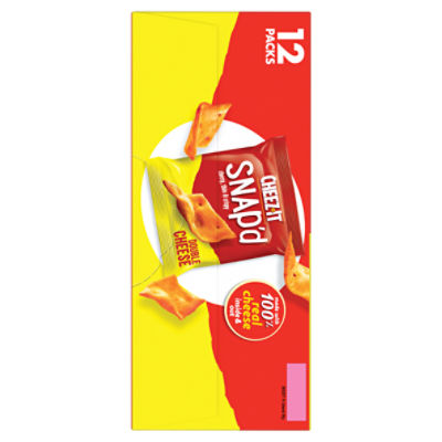 Cheez-It Snap'd Double Cheese Cheesy Baked Snacks, 0.75 oz, 12