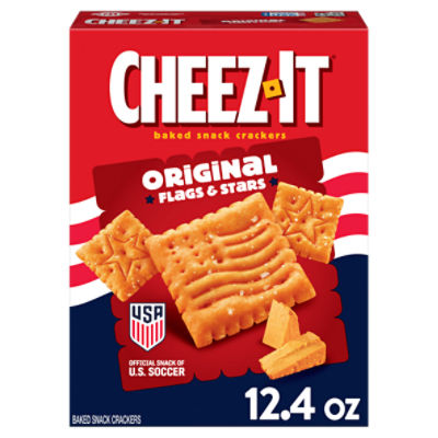 Cheez-it Original Flags & Stars Baked Snack Crackers, 12.4 oz, 12.4 Ounce
