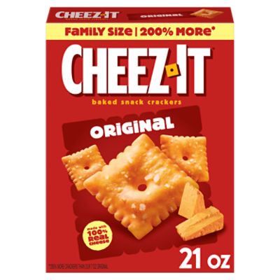 Cheez-It Original Baked Snack Crackers Family Size, 21 oz