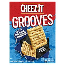 Cheez-It Grooves Zesty Cheddar Ranch, Crunchy Snack Crackers, 9 Ounce