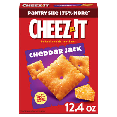 Cheez-It Cheddar Jack Baked Snack Crackers Pantry Size, 12.4 oz