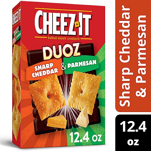 Cheez-It DUounce Cheddar and Parmesan Cheese Crackers, 12.4 oz