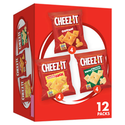 Cheez-It Baked Snack Crackers Variety Pack, 12 count, 12.1 oz