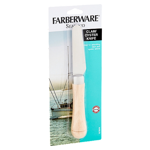 Farberware Seafood Clam/Oyster Knife
Ideal for shucking clam and oyster shells that have a round edge and a wide surface
Features a stainless steel blade and a comfortable wood handle, which are sturdy enough to endure the harsh motion of shucking