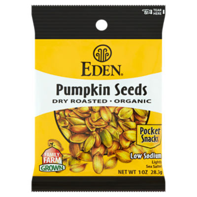 Eden Dry Roasted Organic Pumpkin Seeds, 1 oz