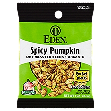 Eden Organic Dry Roasted Spicy Pumpkin Seeds, 1 oz