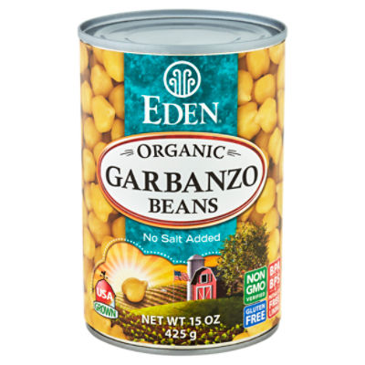 Eden Organic No Salt Added Garbanzo Beans, 15 oz