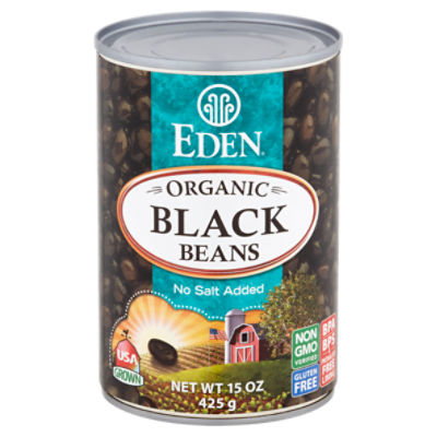 Eden Organic No Salt Added Black Beans, 15 oz