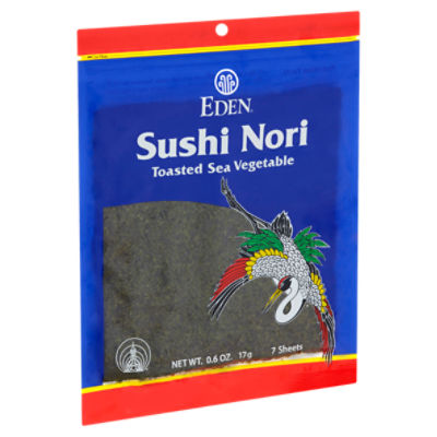Eden Toasted Sea Vegetable Sushi Nori, 7 count, 0.6 oz