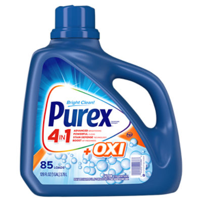 Purex 4 in 1 + Oxi Concentrated Detergent, 85 loads, 128 fl oz