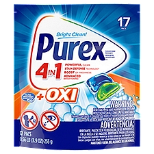 Purex 4in1 Pacs Concentrated Detergent, 17 count, 8.9 oz