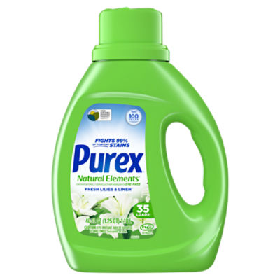 Purex Fresh Lilies & Linen Natural Elements Detergent, 35 loads, 40 fl oz, 40 Fluid ounce