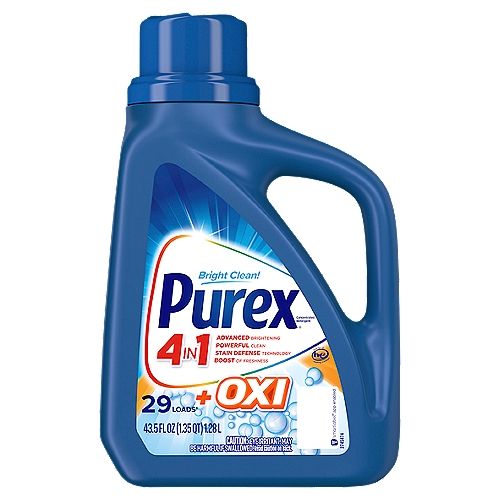 Purex 4 in 1 + Oxi Concentrated Detergent, 29 loads, 43.5 fl oz
