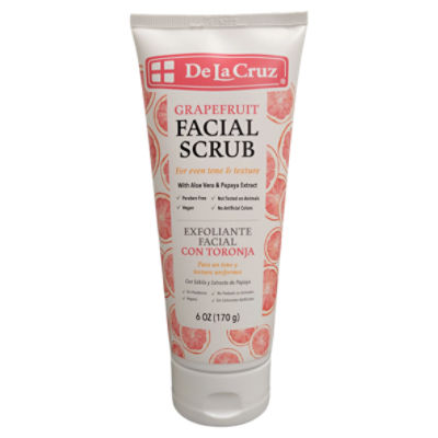 De La Cruz Grapefruit Facial Scrub, 6 oz