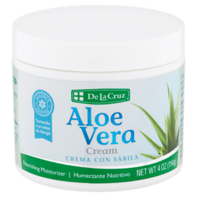 De La Cruz Aloe Vera Cream Nourishing Moisturizer, 4 oz