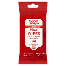 Good to Go Antibacterial Hand Wipes, 15 count