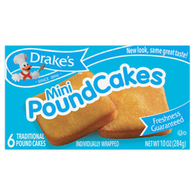 Drake's Mini Pound Cakes, 6 count, 10 oz, 10 Ounce