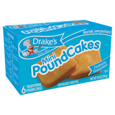 Drake's Mini Pound Cakes, 6 count, 10 oz