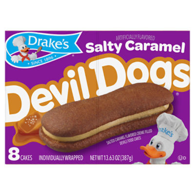 Drake's Devil Dogs Salty Caramel Cakes, 8 count, 13.63 oz