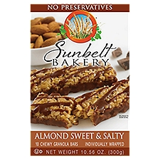 Sunbelt Bakery Granola Bars, Almond Sweet & Salty Chewy, 10.56 Ounce