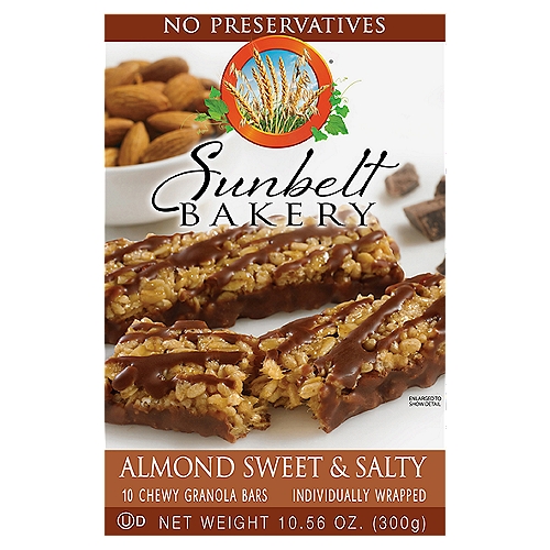 Sunbelt Bakery Almond Sweet & Salty Chewy Granola Bars, 10 count, 10.56 oz