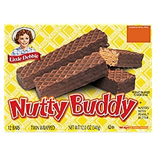 Little Debbie Nutty Buddy Wafers, Peanut Butter, 12 Ounce