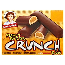 Little Debbie Peanut Butter Crunch Cookie Bars, 12 count, 11.72 oz