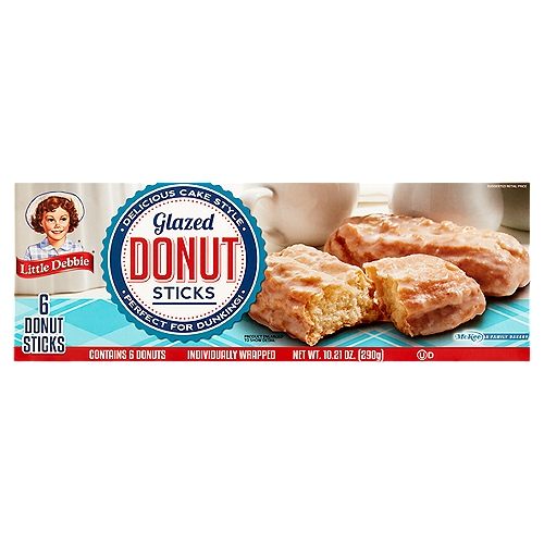 Little Debbie Glazed Donut Sticks, 6 count, 10.21 oz