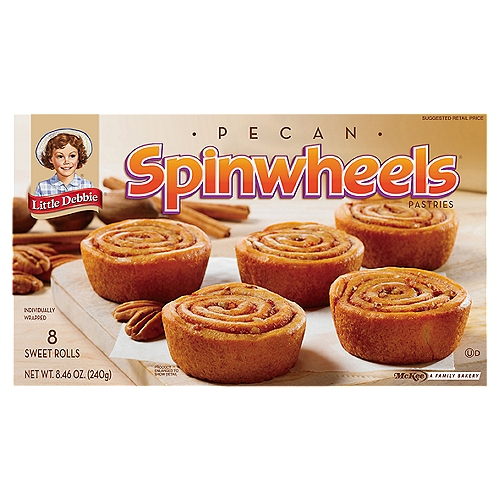 Little Debbie Spinwheels Pecan Pastries Sweet Rolls, 8 count, 8.46 oz
