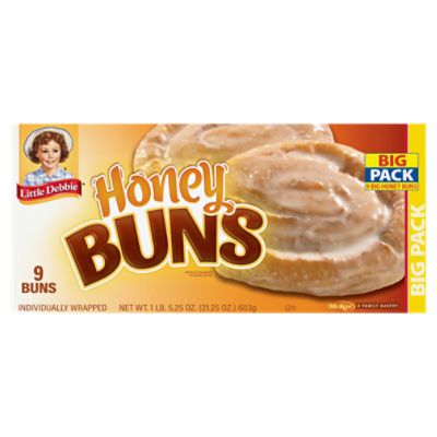 Little Debbie Honey Buns Big Pack, 9 count, 1 lb 5.25 oz, 20.98 Ounce