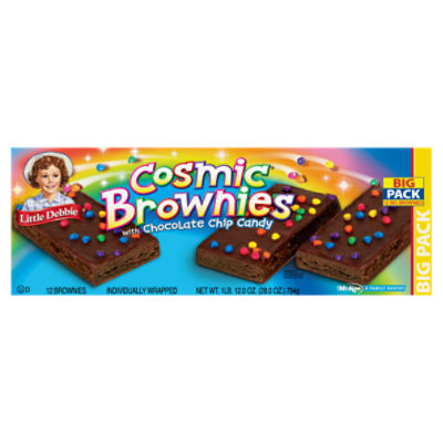 Little Debbie Cosmic Brownies with Chocolate Chip Candy Big Pack, 12 ...