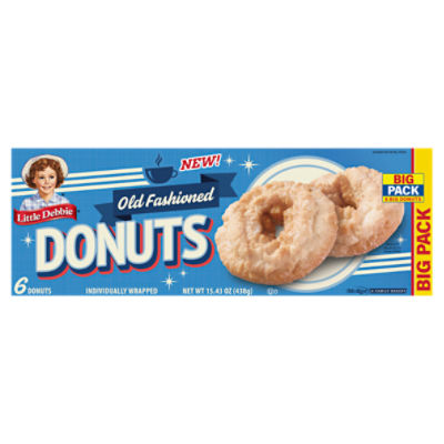 Little Debbie Old Fashioned Donuts Big Pack, 6 count, 15.43 oz