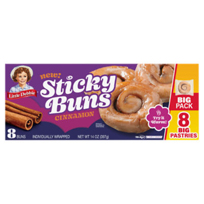 Little Debbie Cinnamon Sticky Buns Big Pack, 8 count, 14 oz
